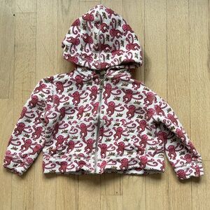 Roller Rabbit Kids Monkey Print Hoodie, sz 2